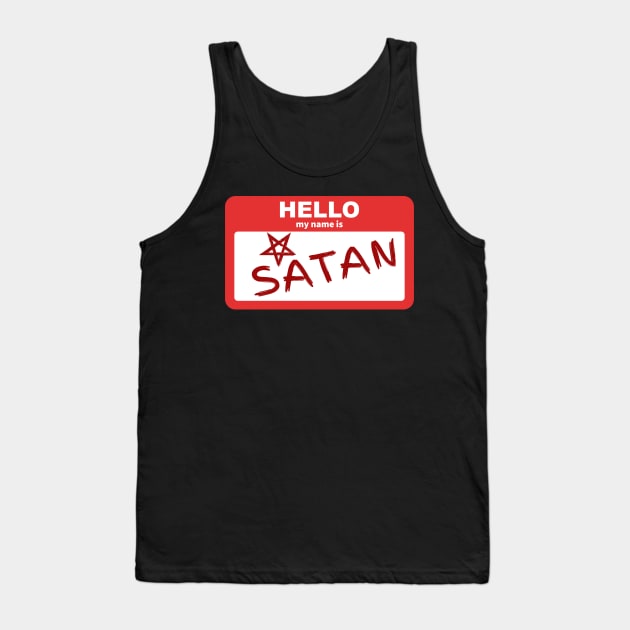 Hello My Name Is Satan Tank Top by JeZeDe